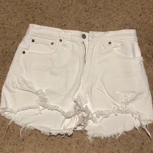 ABERCROMBIE white denim shorts